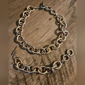 Banana Republic statement necklace and bracelet set